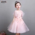 Cô gái váy hồng cô bé sinh nhật công chúa váy hoa cô gái fluffy trẻ em chương trình biểu diễn trang phục mùa xuân và mùa hè - Váy trẻ em Váy trẻ em