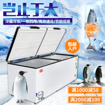 Horizontal freezer Commercial large capacity refrigerator freezer Supermarket ice cream cabinet Dual temperature dual-use large refrigerator freezer