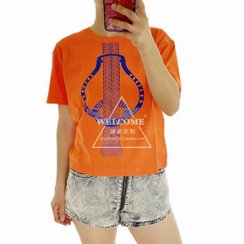 2025 Summer New Style All-Cotton Casual Fashion Versatile Totem Letter Print Round Neck Short Loose Women's T-Shirt