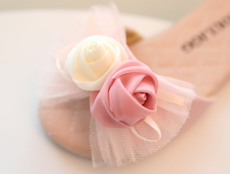 Pantoufles enfants en Cuir spatial pour été - semelle tendon - Ref 1033122 Image 13