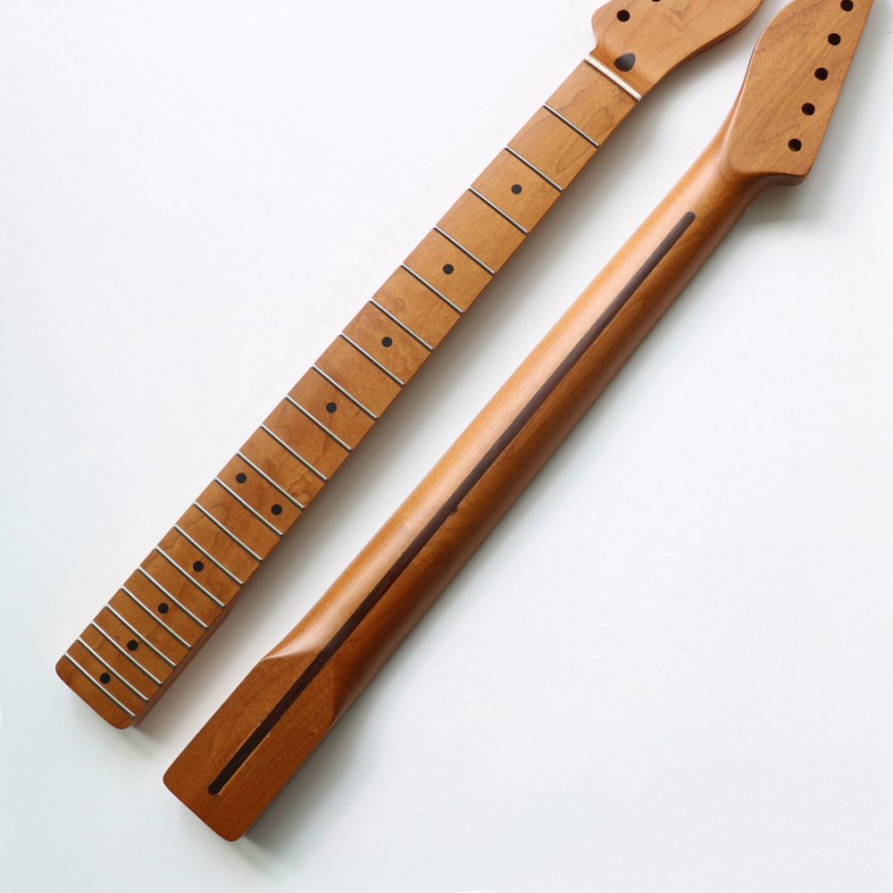 Dongli retro integrated roasted maple Tele guitar neck tail screw adjustment neck 21 fret carbonized piano neck