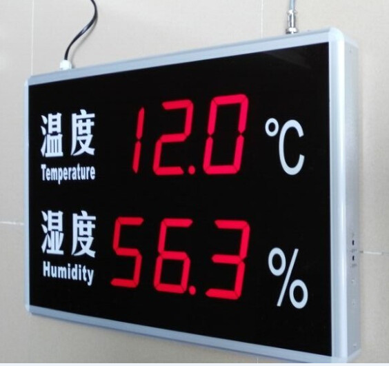 Shanghai Fat Tai LED TEMPERATURE AND HUMIDITY DISPLAY SCREEN LARGE SCREEN WALL-MOUNTED HANGING TEMPERATURE HUMIDITY WATCH BOARD