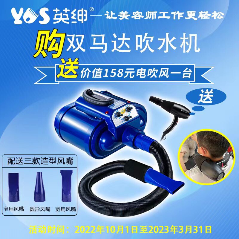 British gentleman LB8660 double motor pet cat and dog water blower special high-power hair blowing artifact for large dogs
