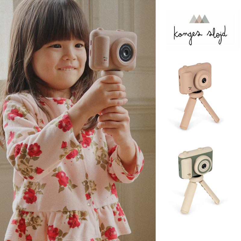Danish Konges Slojd Kidsren's Camera, Gift for Boys and Girls, Cartoon Digital Camera, Retro Camera