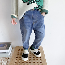 Recommendation 21 Chunqiu Men and women Childrens baby Han version of elastic soft glutinous comfort 100 lap handsome and casual jeans