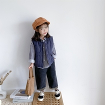 21 autumn and winter male and female children Han version foreign air vest 100 lap clip cotton warm practical casual sleeveless cotton waistcoat tide