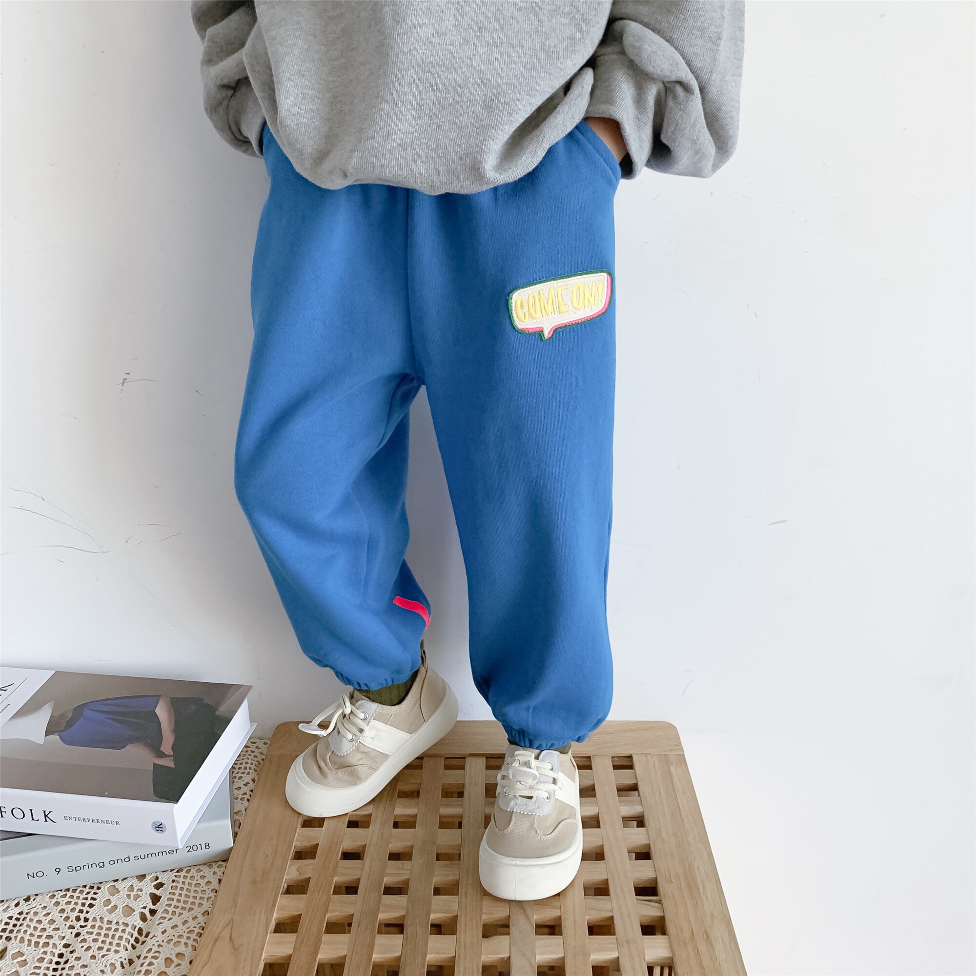 HJ20 autumn and winter boys and girls baby neutral all-match comfortable loose sports terry pants bloomers trendy