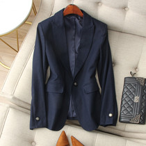 Wear a wise elite fan ~ commuter Joker exquisite button slim long sleeve shoulder wool suit jacket female autumn