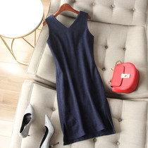 Elegant intellectual island country boutique exquisite butterfly embroidery front and back double v clip flower tweed VAT vest skirt dress women