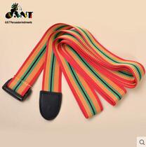 Rainbow color tambourine strap African drum strap African tambourine strap tricolor strap