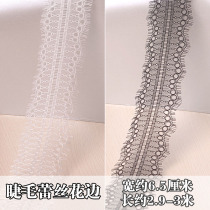 Bilateral eyelash lace lace floral with accessories handmade DIY clothing cuff neckline accessories white black 3 m long