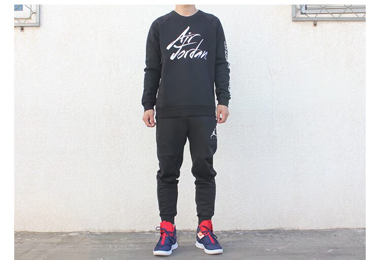 AIR JORDAN Men Chữ bay Áo thun thể thao giản dị Áo bóng rổ AV6003-010-395 áo hoodie khủng log