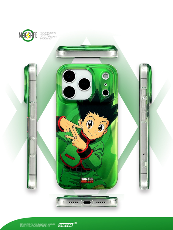 HunterXHunter Green Anime Translucent Pro/Plus/Max/Air – 17, 16, 15, 14 iPhone Case
