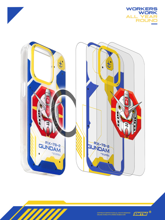 Anime Gundam 2D Magsafe – Plus/Pro/Max – 16, 15, 14, 13, 12 iPhone Case