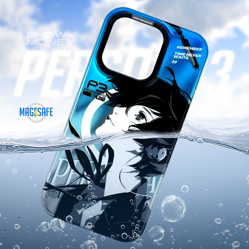 Smtm Suitable for Summer Fresh Apple 17 Air New Blue Case 16 Pro Max Magnetic Protective Case 15 Anime Two-Dimensional Merchandise P3 Persona Phone Case Original Creative 14
