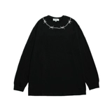 Jerfuni Chic Bishop Street Trend Fashion Fashion Alphabet Printing Long -sleeved Mension Care нижняя часть нижнего нижнего дна