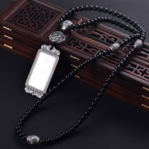 Upper revered mens decoration Ping An uneventful 108 Buddha beads necklace with gluttonous tattoox Buddhist head necklace amulet