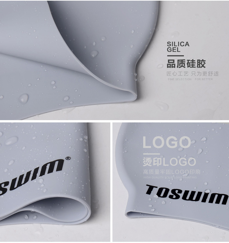 Mũ bơi cho nam và nữ TuWeng Tuosheng Tóc dài không thấm nước thời trang thoải mái tai chuyên nghiệp Mũ bơi silicone 	mua mũ bơi rẻ	