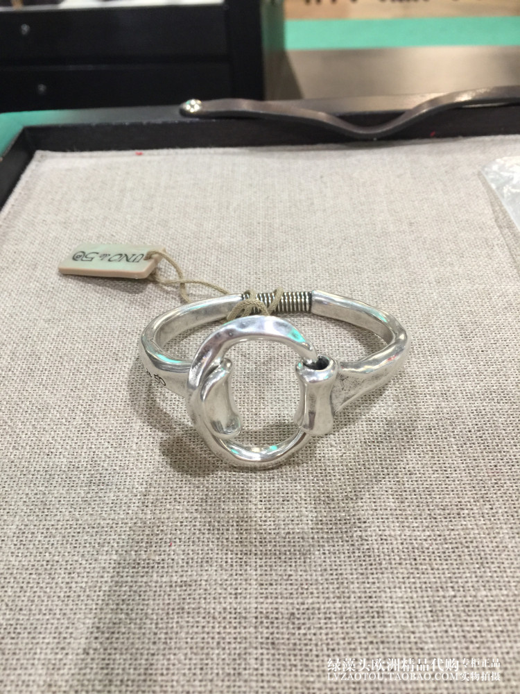 European Spanish pure handmade tide brand jewelry UNO DE 50 simple thread ring silver-plated bracelet