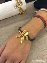 European Pure Artisanal Tide Card UNOde50 String Beads Dragonfly Woven Leather Rope Good Luck Bracelet Womens Niche Design Sensation