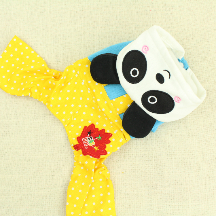 Dễ thương Panda Pet mùa xuân chó ăn mặc áo len bốn chân Teddy VIP Bichon Schnauzer Chó nhỏ - Quần áo & phụ kiện thú cưng áo lân cho cún