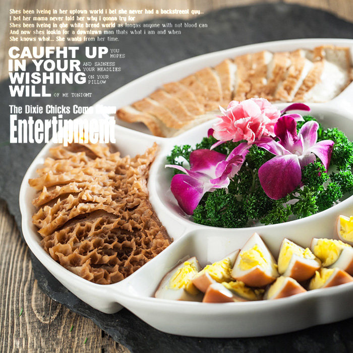 Creative Ceramic Plate Large Number Hotel Fruit Pan Hale Meat Parquet Dessert Pan Nut Dish 5 Gg Ceramic Pan-Taobao