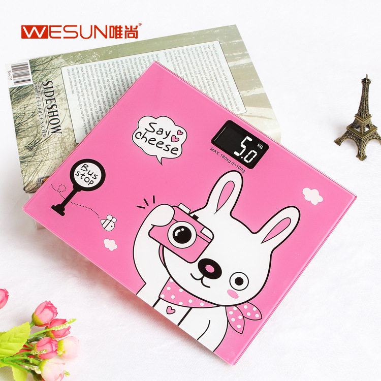 Creative business gift gift household weight scale electronic scale weight loss said can print LOGO custom QR code