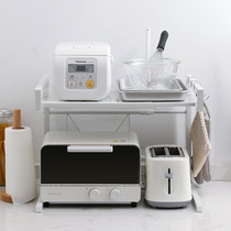 Japans Frost Mountain microwave oven rack home kitchen countertop storage rack is strong and durable punch-free retractable