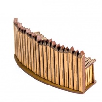 Wheat Record Warhammer pp 28mm 1:56 Wooden Scene Curved Fence
