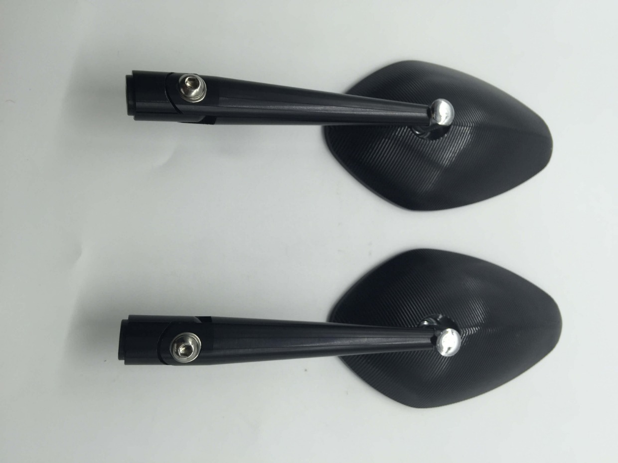 Gương xe máy điện chỉnh nhôm CNC gương chiếu hậu màu xanh giả chói phổ quát trường rộng nhìn gương phản chiếu gương chiếu hậu mini