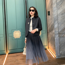 MARIUS fashion interpretation retro with the shoulder sleeve peeling process simple wool small coat female spring