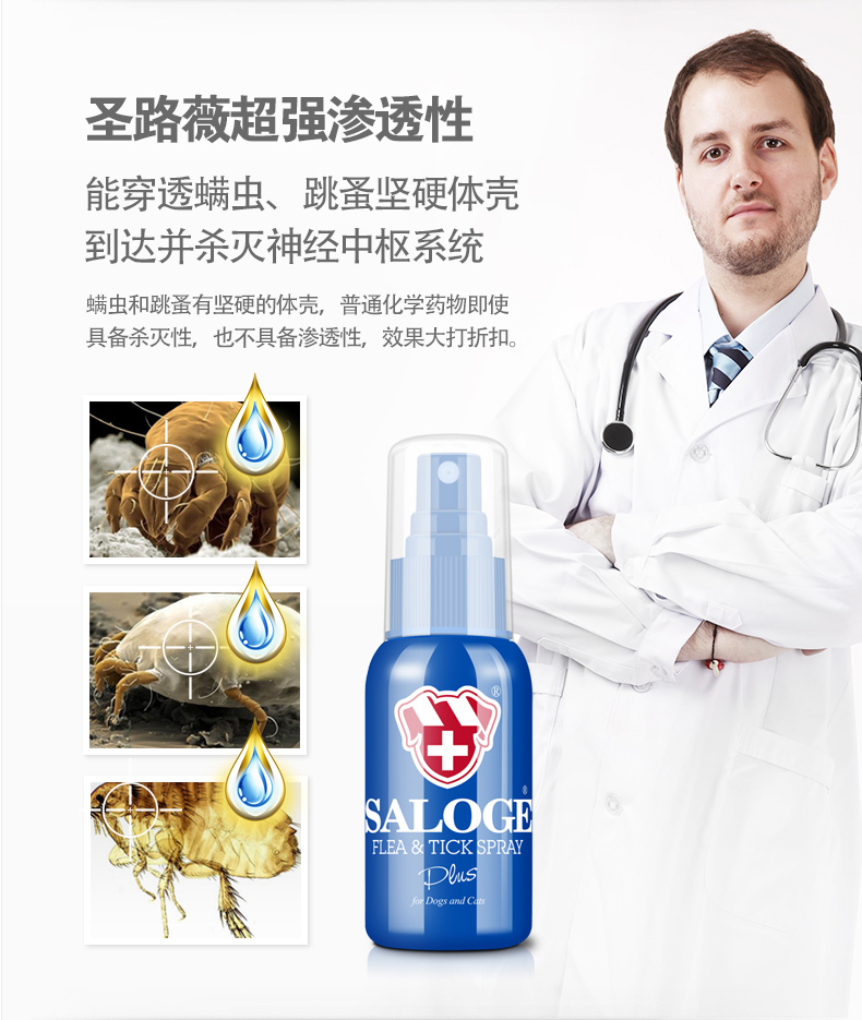Lu Wei bác sĩ thú cưng lớp 虱 phun con chó mèo trong tẩy giun ngoài bọ cạp nhảy bọ cạp 55ml - Cat / Dog Medical Supplies 	bộ kim tiêm thú y