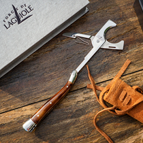 French Forge de Laguiole Laguiole handmade cigar scissors horn European heather Thuja wood