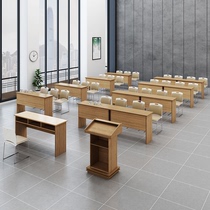 Panel tutorial class desks and chairs training table primary school desks and chairs combination training class school desk conference table