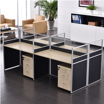 Office furniture office table and chair combination 4 staff office table and chair staff screen card holder office table