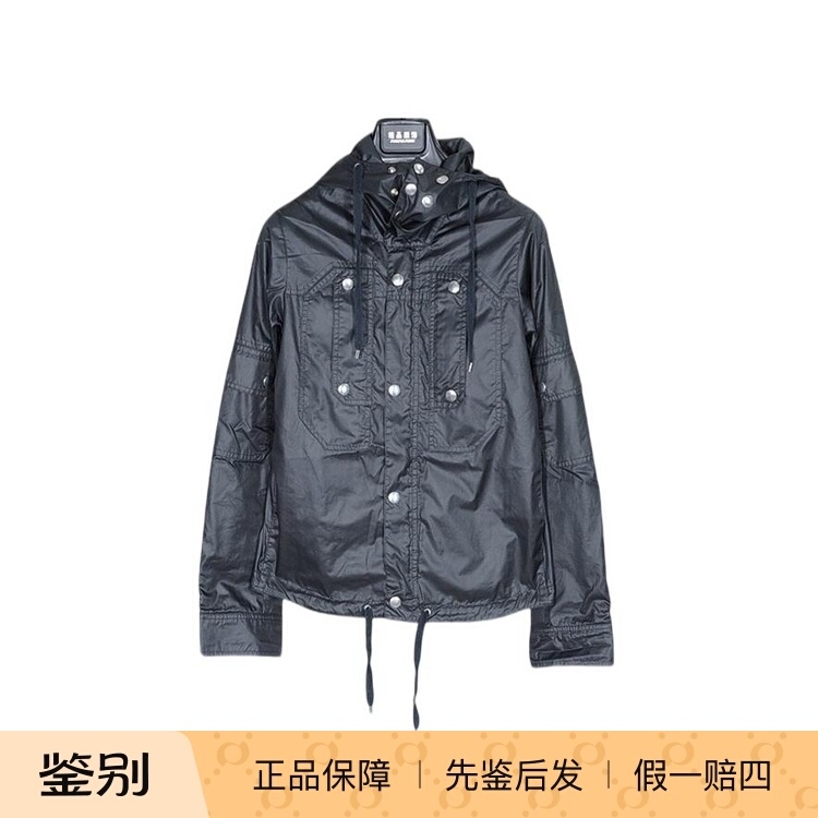 Dior Homme Dior 03Ss Peak Period Black Unisex Punk Design Cotton Blend Waterproof Coating Jacket It38