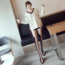 Over Knee long boot Female elastic Slim Genuine Leather 2022 Autumn Winter Slim Leg Long Canister Boot Drop Canister Pointed Coarse Heel Collage