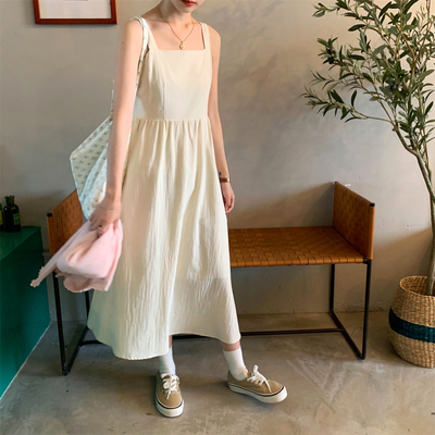 taobao agent Summer long skirt, slip dress, french style, suitable for teen