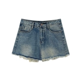 Ретро джинсовая юбка, летние шорты, приталенные штаны, высокая талия