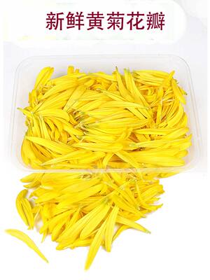 Fresh edible yellow chrysanthemum petals, pickled cabbage fish hot pot, Western cuisine plating, decoration, vegetable grass and other dishes, 1 box