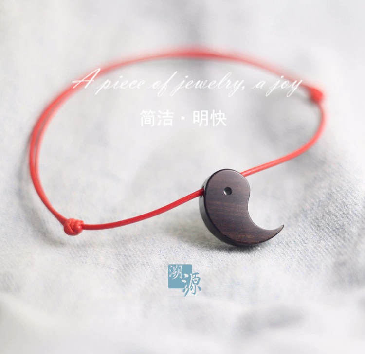 Lưỡi câu ngọc bích Tai Chi âm dương cá ác linh hồn trang sức chân thiết kế nguyên bản dân tộc gió vòng chân cá tính nữ mới