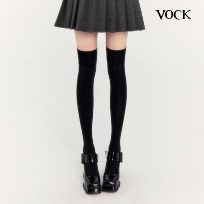 VOCK Super comfortable personal items recommendation: Japanese-style JK velvet knee-high anti-slip slimming leg shaping high thigh-high socks