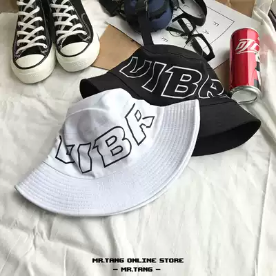New rap letter fisherman's hat male Joker Japanese literary and artistic sunshade chic literary Big Hat sun basin hat children children