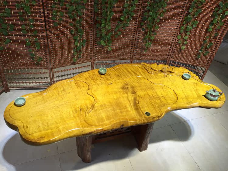 Jinsi Nanmu root khắc trà khay toàn cây gốc gỗ rắn thoát nước bàn cà phê bàn ​​trà Kung Fu đặt khay trà tự nhiên nhà - Các món ăn khao khát gốc bàn ghế gốc cây đẹp
