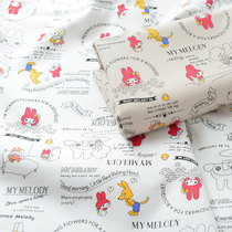 Pure cotton fabric fabric cotton cartoon old coarse cloth 8-an canvas handmade DIY canvas bag Melody and the kangaroo
