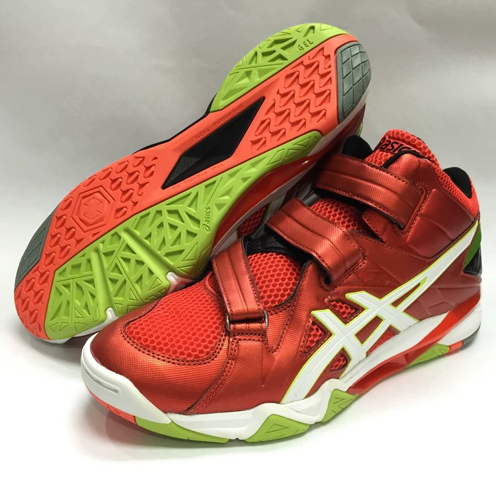 Yaseshi ASICS Velcro cạnh tranh chuyên nghiệp hấp thụ sốc không trượt bóng chuyền giày TVR476-2301 CYBERZERO