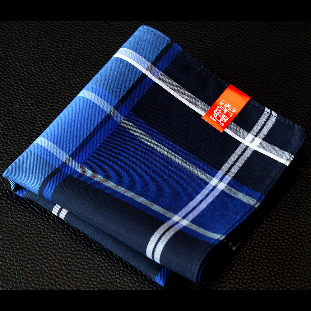 Handkerchief men's Japan imported heavy industry classic twill soft island cotton high-end handkerchief sweat-absorbing small square towel