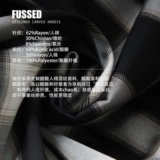 [FUSSED foF系列 plaid designer dress格纹拼接镂空连衣裙设计师]