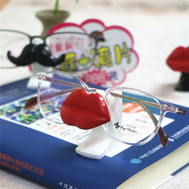 Creative red lip sunglasses display props glasses display rack glasses store window decoration bracket storage ornaments