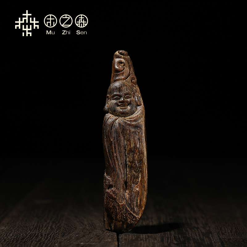 (Auspicious laughing Buddha) Vietnamese Sprout Purple Chess Nan Sunken Water Level Orchid Knot Old Material Sinkang Pendant Pendant 4 2g